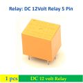 12V Relay Switch DC 12V Relay 5 Pin 10A DC Coil SPDT Auto Universal Relay PCB Mount Power Relay 12V Relay Switch 250V 10A Non Latching. 