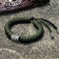 【beauty code store】Nordic Vikings Bracelets Men Talisman Valknut Handmade Paracord Wristband Amulet Camping Survival Jewelry Gifts. 