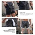 2022 Camo Running Shorts Men 2 In 1 Double-deck Quick Dry GYM Sport Shorts Fitness Jogging Workout Shorts Men Sports Short Pants. 
