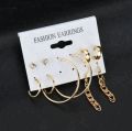 5 pairs/set hoop fine hanging chain jewelry sets earring for women's fashion - Kaner Dul - Kaner Dul.