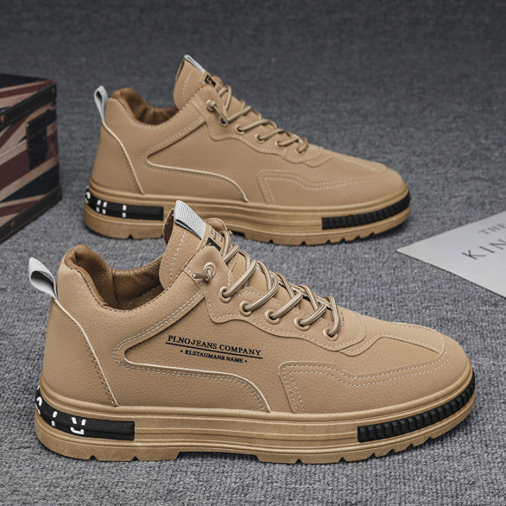 Men's Shoes 2024 Spring New Non-slip Wear-Resistant Work Shoes Men's Trendy Casual Cargo Shoes Mountaineering