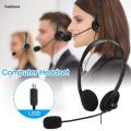 Fashions Call Center Clear Voice Office School Pc Gaming With Microphone Usb Wired Computer Headset Volume Control Noise Reduction.