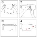 Car Sun Visor Polarized Sunshade Plate Clear Vision Anti-UV Rotatable Adjustable Sun Visor Blocker Driving Vehicle Shield-Black. 