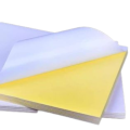 50 Pcs A4 Size, Semi Glossy Self Adhesive, White, Blank Sticker Paper.