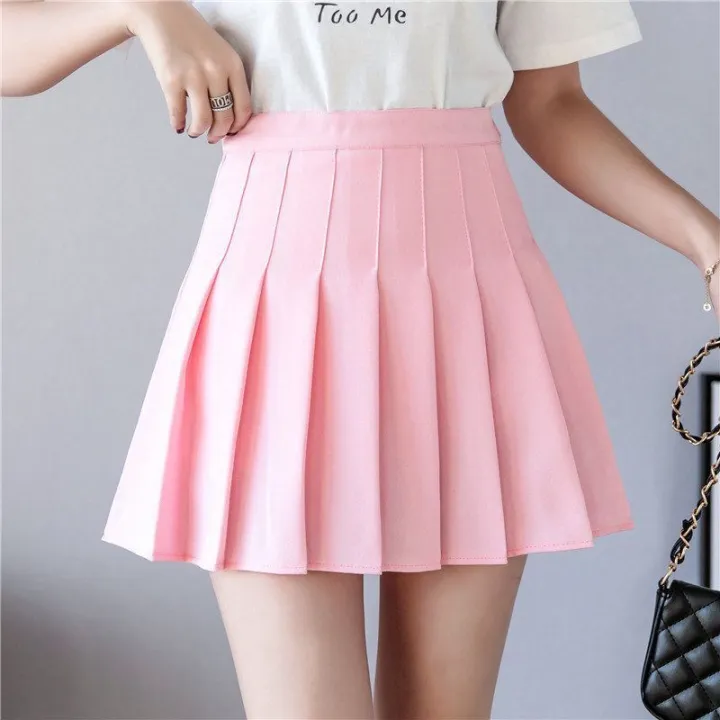 Preppy%20Style%20High%20Waist%20Solid%20Pleated%20Mini%20Skirt%20Women%20Summer%20Spring%20Korean%20Fashion%20Cute%20White%20A-line%20Skirt%20Skort%20Clothes%20-%20Image%203