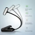 Delicate product LED Book Lights, Rechargeable Clip On Light, 3 Lighting Modes, 9 LEDs, Eye Protection Reading Lamp, up to 40 Hours Reading - Perfect for Reading-Black. 