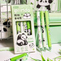6Pcs Cute Panda Gel Pens Kawaii Pen Set Quickly-Drying Black Pens Office School Supplies Kawaii Aesthetic Stationery. 