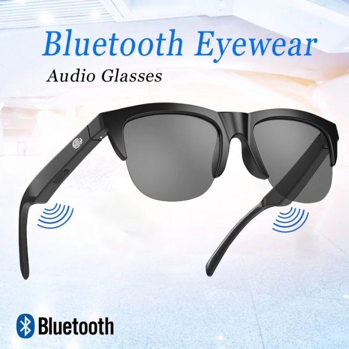 【Ready Stock+FREE Shipping+COD】F06 Smart Glasses Earphone Anti-Blu-ray Stereo Dual Speaker Touch Wireless Bluetooth Sunglasses Headphone