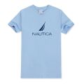 Summer New NAUTICA Fashion Print Men's Casual Sports Street Short-Sleeved Round Neck Oversized Men's T-Shirt 2023 Brand.