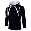 Men's Hoodies Long Sleeve Sweatshirts for Men Zipper Hooded Pullover High Neck Mens Sweatshirt Top Jacket Coat Black Sweater. 