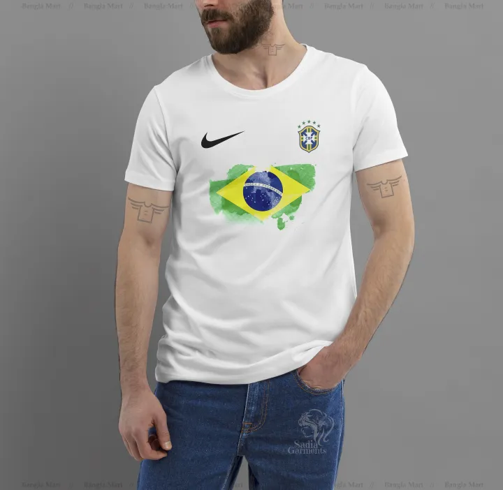 Half%20Sleeve%20Round%20Neck%20Comfortable%20Jersey%20Fabrics%20Tshirt%20With%20Brazilian%20Football%20Logo%20&%20Flag%20-%20Image%202