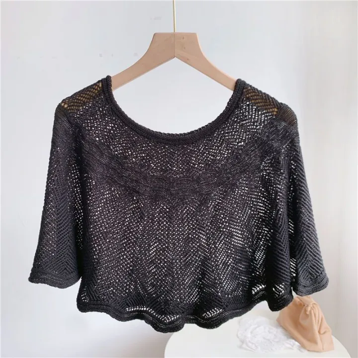 Fashion%20New%20Short%20Summer%20Ice%20Silk%20Knitted%20Hollow%20Shawl%20Sun%20Protection%20Elegant%20Air%20Conditioning%20Neck%20Shoulder%20Protection%20Outdoor%20Fashion%20-%20Image%206