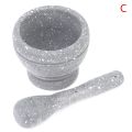 Marbl Mortar and Pestle Set Grinder Bowl For Guacamole Herbs Spice Kitchen Tool-C. 