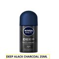 International product Deodorant Roll on NIVEA MEN Deep Black Charcoal used for male - 25 ml. 