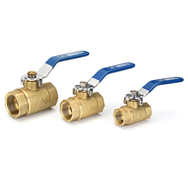 TMOK TK201 1/2" 3/4" 1" Female Brass Two Piece Full Port Thread Ball Valves with Vinyl Handle-1/2inch
