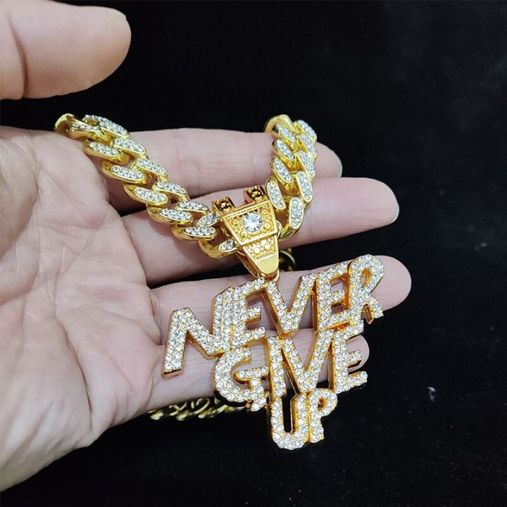 Men%20Women%20Hip%20Hop%20NEVER%20GIVE%20UP%20Pendant%20Necklace%2013mm%20Crystal%20Cuban%20Chain%20HipHop%20Iced%20Out%20Bling%20Necklaces%20Fashion%20Charm%20Jewelry%20-%20Image%208