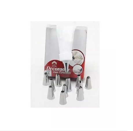 Decorcrafts???%2012%20Piece%20Cake%20Decorating%20Set%20Frosting%20Icing%20Piping%20Bag%20Tips%20with%20Steel%20Nozzles.%20Reusable%20&%20Washable%20-%20Image%203