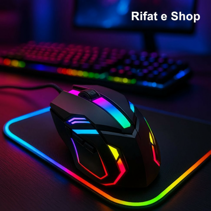 7-Color Breathing RGB lights DPI button USB Wired Gaming Mouse ...