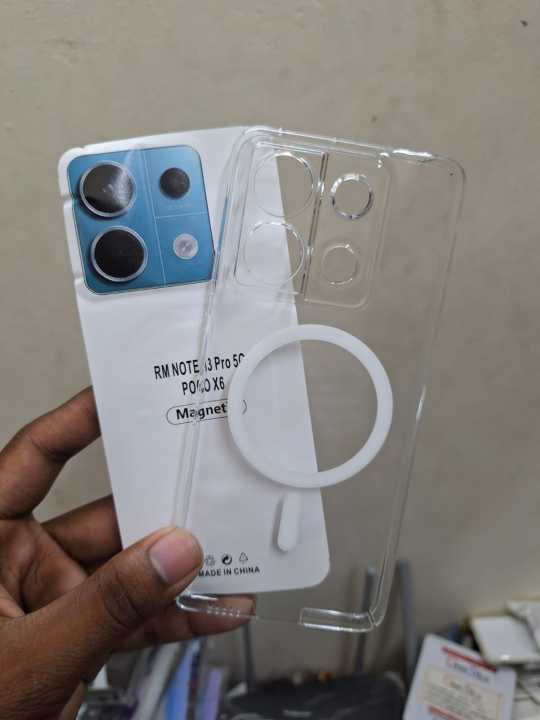 Xiaomi%20Redmi%20Note%2013%20pro%205G/poco%20x6%20%20Berlia%20Transparent%20Magnatic%20Magsafe%20Anti%20Yellow%20Clear%20Protective%20Phone%20Case%20Back%20Cover%20-%20Image%202