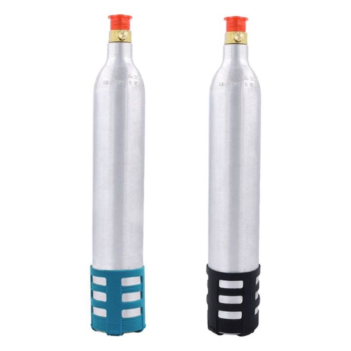 2PCS 0.6L Soda Maker Refillable Soda Spare Reusable Accessory for Soda Machines ,Black+Blue+Silver