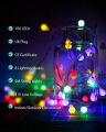 Globe String Lights Mains Powered, LIGHTNUM 10M/32.8ft 100 LED Outdoor Fairy Lights Warm White, Waterproof IP44, 8 Modes, Memory Function, for Christmas Tree, Party, Terrace, Indoor Decoration. 