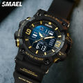 SMAEL Dual Time Digital Watch For Men Fashion Sport Watches Waterproof Chronograph Electronic Wristwatch Auto Date Alarm 8049. 