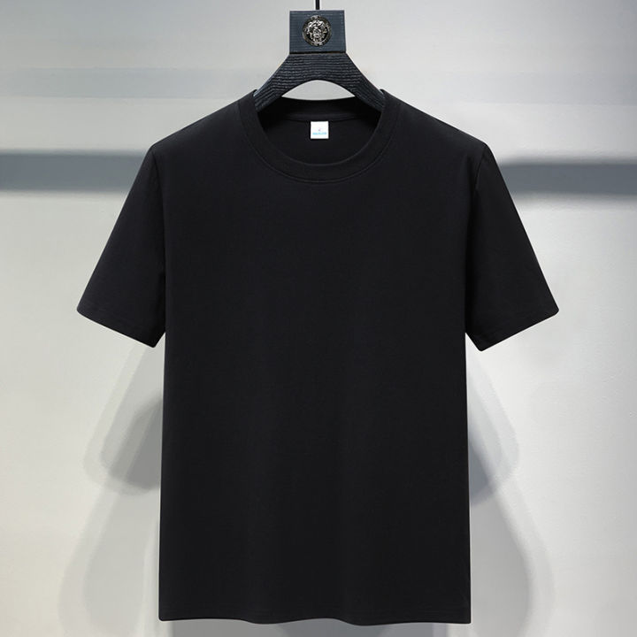 Wholesale%20New%20Cotton%20Short%20Sleeve%20T-Shirt%20Men's%20Round%20Neck%20Solid%20Color%20Net%20Casual%20T-Shirt%20Men's%20and%20Women's%20Loose%20Plus%20Size%20T-Shirt%20Tide%20-%20Image%202