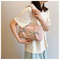 Bowling bag bag women's bag cross-border new pleated cloud bow fashion sense of quality large-capacity boston bag. 