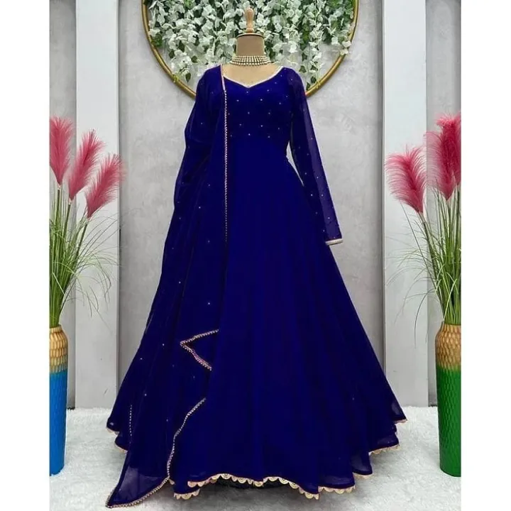 Gorgeous%20looking%20Wet%20Lace%20Georgette%20Stone%20&%20Lace%20Work%20Readymade%20Gown%20Three%20Piece%20-%20Image%204