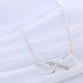 Cxwind-Tiny Infinity Pendant Zircon Necklace for Women, Symbol of Promise, Charm Chain, Best Necklace, Infinite Love. 