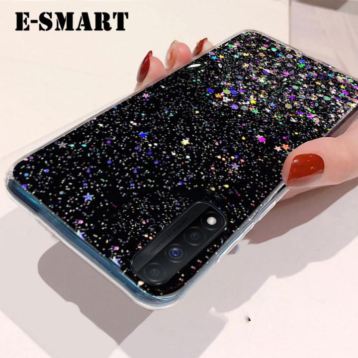 Phone Case Realme Narzo 30 Back Cover Glitter Silicone Soft Cases