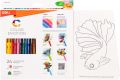 Deli emotion EC00720 watercolor pencils with a brush pack of 24 colors.