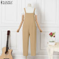 ZANZEA Womens Dungaree Bib Pants Jumpsuit Wide Leg Long Trousers Casual Loose Overalls #15.