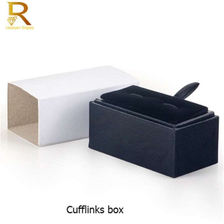 Wholeslae%20Men's%20Cufflinks%20Packaging%20Box%20Black%20Leatherette%20Organizer%20Jewelry%20Cuff%20Links%20Storage%20Case%20Christmas%20Gift%20Casket%20-%20Image%202