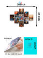 Wall Decor 9 Piece PVC Combo Set for Home and Office 6x8 Inch. 