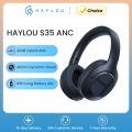 HAYLOU S35 ANC Wireless Headphones Over-ear 42dB ANC Headphone Bluetooth 5.2 40mm Dynamic Driver 60-hour Battery Life Earphones. 