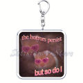 Popular Funny Meme I Am Just A Girl Sad Hamster Key Chain Keychains Ring for Accessories Bag Pendant Keyring Jewelry Fans Gifts.