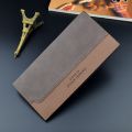 Men's Wallet Men's PU Soft Leather Wallet Men's Long Fashionable Splice Color Contrast Multi slot Card Bag Ultra thin Money Bag.
