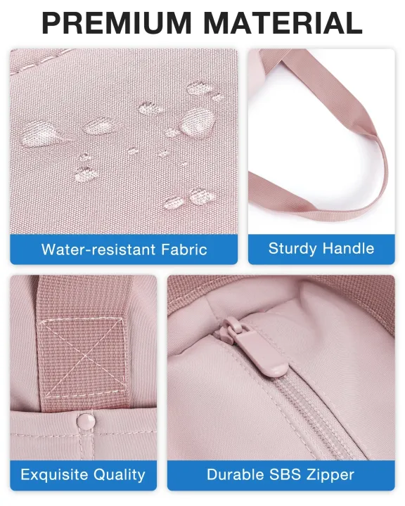 BAGSMART%20Women%20Tote%20Bag%2020L%20Waterproof%20Folding%20Travel%20Bag%20With%20Zipper%20Shoulder%20Bag%20Handbag%20for%20Travel%20Work%20School%20-%20Image%205
