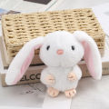 Long-eared rabbit doll pendant cute little white rabbit plush gift doll bag keychain pendant gift children sleeping doll.