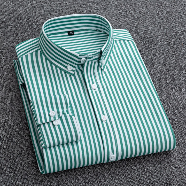 Mens%20Dress%20Shirts%20Striped%20Long%20Sleeve%20Spring%20Autumn%20Smart%20Casual%20Business%20Non-Ironing%20Slim%20Fit%20Formal%20Men's%20Shirt%20Blue%20White%20-%20Image%207