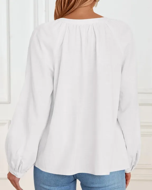 Ladies%20Fashionable%202024%20long%20sleeve%20crew%20neck%20shirts%20button%20down%20ruffle%20casual%20dressy%20blouse%20tops%20-%20Image%209