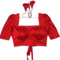 Half Quarter Hata Red Silk Blouse For Women'S/Girls. 