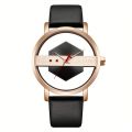 1pc men tamhollow design see through watch unisex casual fashion simple men's watch.