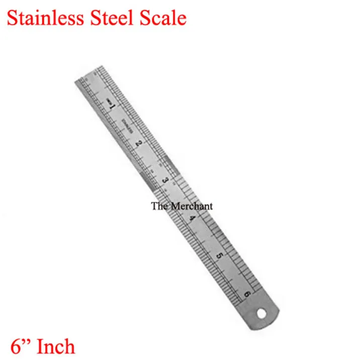 Ss Stain Less Ruler Scale Stainless Steel Ruler/Scale - 15cm / 6 inch -2pc | Daraz.com.bd
