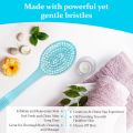 Bath Shower Back Brush Scrubber Skin Cleaning Massager Long Handled Plastic Body.