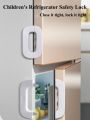 【User-friendly】 Household Refrigerator Lock Freezer Door Lock Toddler Children's Cabinet Safety Lock Baby Anti-pinching Safety For Baby.