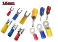 Wire Lug Battery Cable Ends 1.5rm Pin Fork Female Ring & Mixed Insulted 100 Piece Cable Connectors.