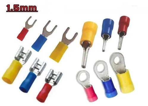 Wire%20Lug%20Battery%20Cable%20Ends%201.5rm%20Pin%20Fork%20Female%20Ring%20&%20Mixed%20Insulted%20100%20Piece%20Cable%20Connectors%20-%20Image%202