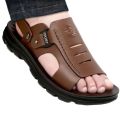 QHO428 [Full cowhide%]  new summer men's sandals  casual slippers sandals dual-use sandals. 